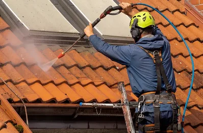 Démoussage et hydrofuge de toiture à Guitté